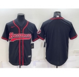 Men's Tampa Bay Buccaneers Blank Black Cool Base Stitched Baseball Jersey