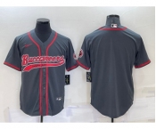 Men's Tampa Bay Buccaneers Blank Grey Stitched Cool Base Nike Baseball Jersey
