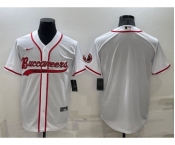 Men's Tampa Bay Buccaneers Blank White Stitched Cool Base Nike Baseball Jersey