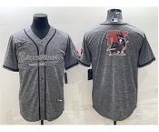 Men's Tampa Bay Buccaneers Gray Team Big Logo With Patch Cool Base Stitched Baseball Jersey