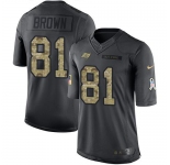 Nike Buccaneers #81 Antonio Brown Black Men's Stitched NFL Limited 2016 Salute to Service Jersey