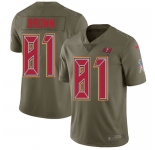 Nike Buccaneers #81 Antonio Brown Olive Men's Stitched NFL Limited 2017 Salute To Service Jersey