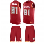 Nike Buccaneers #81 Antonio Brown Red Team Color Men's Stitched NFL Limited Tank Top Suit Jersey