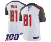 Nike Buccaneers #81 Antonio Brown White Men's Stitched NFL 100th Season Vapor Untouchable Limited Jersey