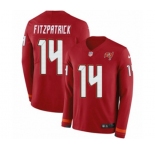 Nike Tampa Bay Buccaneers #14 Ryan Fitzpatrick Limited Red Therma Long Sleeve NFL Jersey