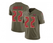 Nike Tampa Bay Buccaneers #22 Ronald Jones II Olive Men Stitched NFL Limited 2017 Salute To Service Jersey