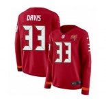 Nike Tampa Bay Buccaneers #33 Carlton Davis Limited Red Therma Long Sleeve NFL Jersey
