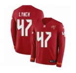 Nike Tampa Bay Buccaneers #47 John Lynch Limited Red Therma Long Sleeve NFL Jersey