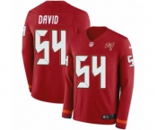 Nike Tampa Bay Buccaneers #54 Lavonte David Limited Red Therma Long Sleeve NFL Jersey