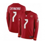 Nike Tampa Bay Buccaneers #7 Chandler Catanzaro Limited Red Therma Long Sleeve NFL Jersey