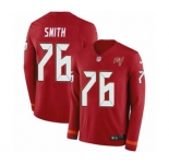 Nike Tampa Bay Buccaneers #76 Donovan Smith Limited Red Therma Long Sleeve NFL Jersey