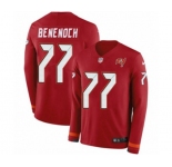 Nike Tampa Bay Buccaneers #77 Caleb Benenoch Limited Red Therma Long Sleeve NFL Jersey