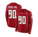Nike Tampa Bay Buccaneers #90 Jason Pierre-Paul Limited Red Therma Long Sleeve NFL Jersey