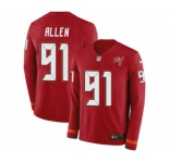 Nike Tampa Bay Buccaneers #91 Beau Allen Limited Red Therma Long Sleeve NFL Jersey