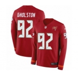 Nike Tampa Bay Buccaneers #92 William Gholston Limited Red Therma Long Sleeve NFL Jersey