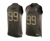 Nike Tampa Bay Buccaneers #99 Warren Sapp Green Men's Stitched NFL Limited Salute To Service Tank Top Jersey
