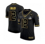 Tampa Bay Buccaneers #12 Tom Brady Black Super Bowl LV Jersey Salute To Service