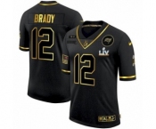 Tampa Bay Buccaneers #12 Tom Brady Black Super Bowl LV Jersey Salute To Service