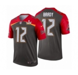 Tampa Bay Buccaneers #12 Tom Brady Inverted Gray Super Bowl LV Jersey