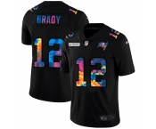 Tampa Bay Buccaneers #12 Tom Brady Men's Nike Multi-Color Black 2020 NFL Crucial Catch Vapor Untouchable Limited Jersey