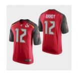 Tampa Bay Buccaneers #12 Tom Brady Red Super Bowl LV Jersey