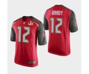 Tampa Bay Buccaneers #12 Tom Brady Red Super Bowl LV Jersey