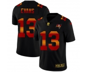 Tampa Bay Buccaneers #13 Mike Evans Men's Black Nike Red Orange Stripe Vapor Limited NFL Jersey