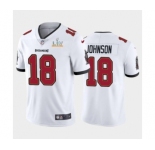 Tampa Bay Buccaneers #18 Tyler Johnson White 2021 Super Bowl LV Jersey