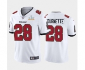 Tampa Bay Buccaneers #28 Leonard Fournette White Super Bowl LV Jersey