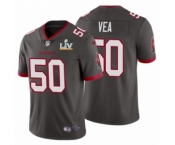 Tampa Bay Buccaneers #50 Vita Vea Pewter 2021 Super Bowl LV Jersey
