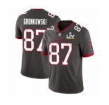 Tampa Bay Buccaneers #87 Gronkowski Pewter Jersey 2021 Super Bowl LV