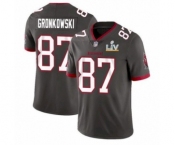Tampa Bay Buccaneers #87 Gronkowski Pewter Jersey 2021 Super Bowl LV