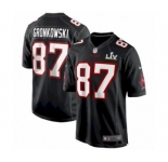 Tampa Bay Buccaneers #87 Rob Gronkowski Black Super Bowl LV Jersey Bound Game