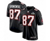 Tampa Bay Buccaneers #87 Rob Gronkowski Black Super Bowl LV Jersey Bound Game