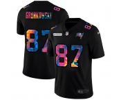 Tampa Bay Buccaneers #87 Rob Gronkowski Men's Nike Multi-Color Black 2020 NFL Crucial Catch Vapor Untouchable Limited Jersey