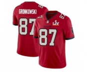 Tampa Bay Buccaneers #87 Rob Gronkowski Red 2021 Super Bowl LV Jersey