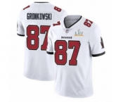 Tampa Bay Buccaneers #87 Rob Gronkowski White Limited Jersey 2021 Super Bowl LV