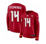 Women Nike Tampa Bay Buccaneers #14 Ryan Fitzpatrick Limited Red Therma Long Sleeve NFL Jersey