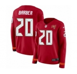 Women Nike Tampa Bay Buccaneers #20 Ronde Barber Limited Red Therma Long Sleeve NFL Jersey