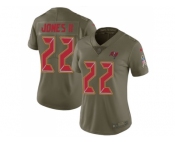 Women Nike Tampa Bay Buccaneers #22 Ronald Jones II Olive Stitched NFL Limited 2017 Salute to Service Jersey