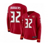 Women Nike Tampa Bay Buccaneers #32 Jacquizz Rodgers Limited Red Therma Long Sleeve NFL Jersey