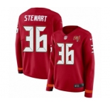 Women Nike Tampa Bay Buccaneers #36 M.J. Stewart Limited Red Therma Long Sleeve NFL Jersey