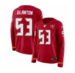 Women Nike Tampa Bay Buccaneers #53 Adarius Glanton Limited Red Therma Long Sleeve NFL Jersey