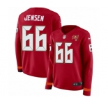 Women Nike Tampa Bay Buccaneers #66 Ryan Jensen Limited Red Therma Long Sleeve NFL Jersey