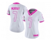 Women Nike Tampa Bay Buccaneers #7 Patrick Murray Limited White Pink Rush Fashion NFL Jersey