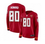 Women Nike Tampa Bay Buccaneers #80 O. J. Howard Limited Red Therma Long Sleeve NFL Jersey