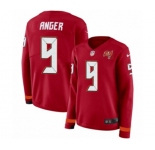 Women Nike Tampa Bay Buccaneers #9 Bryan Anger Limited Red Therma Long Sleeve NFL Jersey