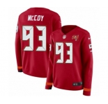 Women Nike Tampa Bay Buccaneers #93 Gerald McCoy Limited Red Therma Long Sleeve NFL Jersey
