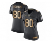 Women's Nike Buccaneers #80 O. J. Howard Black NFL Limited Gold Salute to Service Jersey