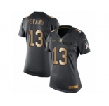 Women's Nike Tampa Bay Buccaneers #13 Mike Evans Limited Black Gold Salute to Service NFL Jersey
